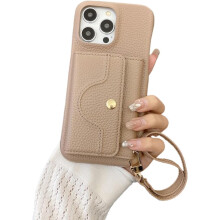 Vogueskin Wallet Case for iPhone 17 Pro – Premium Leather, Card Holder & Hidden Mirror, 3-in-1