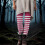 Γυναικείο ριγέ παντελόνι γιόγκα με επένδυση φλις, ύφασμα από μετάξι γάλακτος, 2
