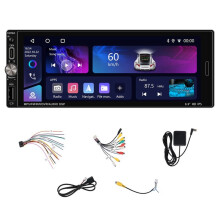 Radio para Coche de 1DIN y 6,9 Pulgadas, Reproductor Multimedia de 2+32 GB, Navegación GPS, WIFI, Carplay, Android Auto, FM/RDS, Mirror Link, Audio