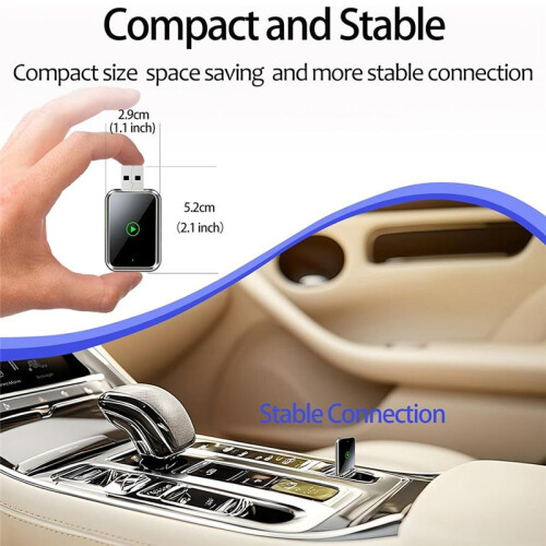 Wireless CarPlay Adapter for , Upgrade Wired to  CarPlay Wireless Adapter, Fast Stable Connection Plug& 2