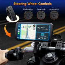 6.25 Inch Portable Motorcycle IP67 Waterproof Wireless for CarPlay Android Auto Mote Display