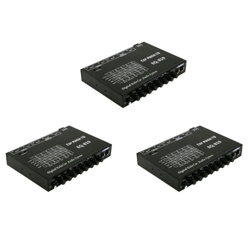 3X EQ-819 Auto-Equalizer Multifunctionele Auto-Audio-EQ-Tuning Crossover-Versterker Parametrische Equalizer Auto-Audio-Equalizer