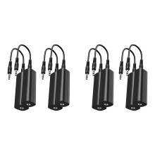 Ground Loop Isolator Brusfilter för Bilstereo/Hemstereo, 8 ST Jordslinga Noise Isolator med 3,5 mm Ljudkablar