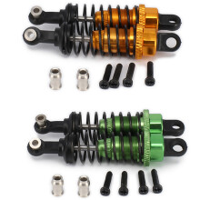 4 Pcs Oil Adjustable 65mm Damper for Rc Car 1/18 Hpi Hsp Losi ,Green & Yellow