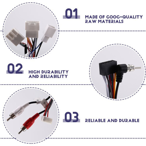 Console de Carro de 10 Polegadas com Navegação DVD e Caixa de Protocolo, Kit com 3 Plugues para  Land  LC100 para  LX470 2002-2007 2