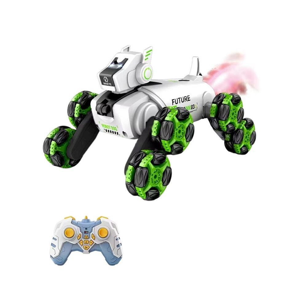Rc Stunt Dog Remote Control Robot Intelligent Mechanical Spray Dog Mode Music 360 Rotation Drift Kid Toy Gifts White 6033725906085