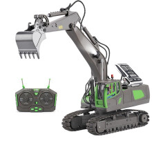 Remote Control Excavator Toy for Boys, Alloy Remote Control Car Best Birthday Gifts for Kids 6 7 8 9 10 11 Year Old
