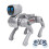 2.4G Intelligent RC Robot Mechanical Dog Voice Dialogue Cute Expression Light APP Remote Control Programming Toy Gray 1