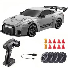 RC Drift Car 1:24 Scale Remote Control Car with LED Light 2.4GHz 20KM/H RC Car Drifting Tires Racing Sport Vehicle Toy A