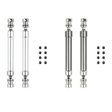 4PCS Metal CVD Drive Shaft 110-160mm for 1/10 RC Rock Crawler Axial SCX10 90046 Trx4,Silver & Titanium