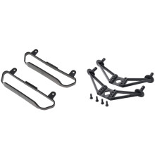 2 Pcs 1/10 RC Car Chassis Side Bar Side Step Slider & 2 Pcs Body Mount Bracket EA1016