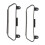 2 Pcs 1/10 RC Car Chassis Side Bar Side Step Slider & 2 Pcs Body Mount Bracket EA1016 2