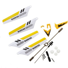 Syma 4 Pcs Blades S107 S107G Gyro Remote Control Helicopter & 1 Set Replacement Kit for SyMA S107 / S107G RC Yellow