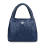 Dameshandtas van PU-leer met ritssluiting, donkerblauw. 1