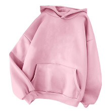 Admvng Hoodies für Damen, klassische, einfarbige Langarm-Sweatshirts mit Tasche, Größen S-3XL
