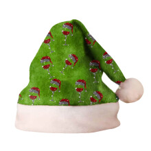 Kerstmutsen met pailletten voor volwassenen en kinderen, met pluizige pompons, stijlvolle feestelijke kerstmutsen met pailletten voor het