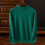 Herrenmode Stehkragenpullover Herbst Winter Freizeit Einfarbig Thermopullover Warm Strickpullover Top Herrenpullover (Grün #1, XL) 2