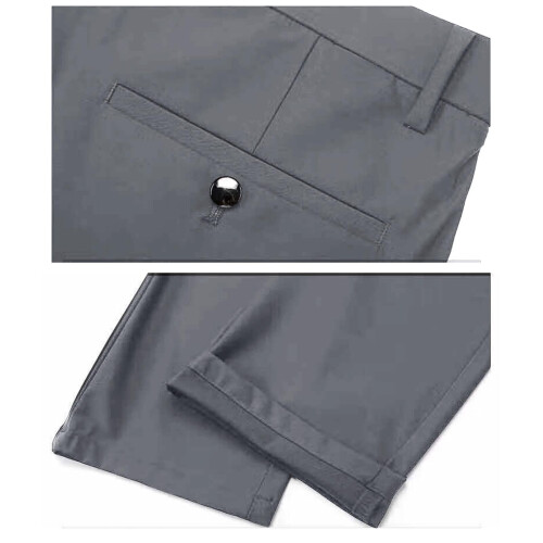 lulshou Ανδρικό Παντελόνι Φόρεμα Ψηλόμεσο Business Casual Παντελόνι με Επίσημο Παντελόνι 2