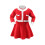 Mädchen-Strickkleid aus Baumwolle, rot, langärmelig 1