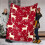 Juletæppe snefnug flannel 40x28 tommer 5