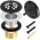 Κιτ αποστράγγισης μπανιέρας με ματ μαύρο μοχλό ενεργοποίησης, γενικής χρήσης για 1