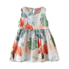 Vestido de verano para niñas pequeñas, vestido sin mangas para bebés y niñas pequeñas con estampado gráfico. Ropa infantil.