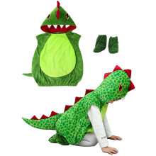 Halloween-kostymer for barn, små gutter og jenter, dinosaur-hettegenser, festantrekk