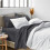 Σετ σεντόνια Queen Size, 1800TC Microfiber, Διπλά βουρτσισμένα, με βαθιές τσέπες, 4 τεμάχια, 6