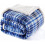 Κουβέρτα Sherpa Plaid (60"x70"), Μπλε Αφράτη, Χνουδωτή, Μαλακή Φλις Κουβέρτα από Μικροΐνες 1