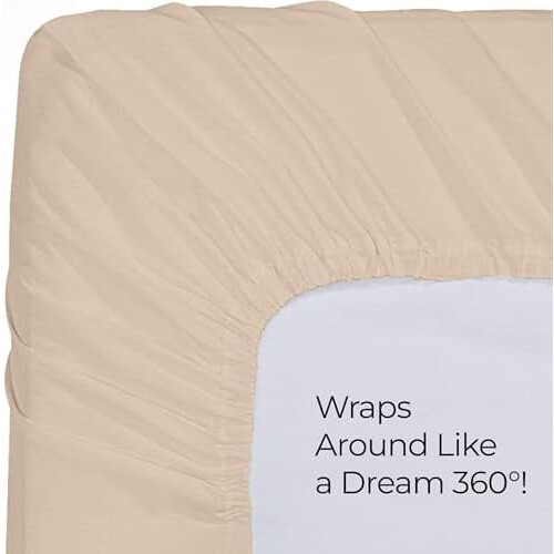 Lençol de casal com elástico, pacote com 2 unidades, 137 x 190 cm (54 x 75 polegadas), bolso profundo de 38 cm (15 polegadas). 2
