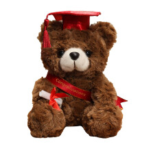 Orsetto di peluche per la laurea, 18 cm, orsetto imbottito con cappello da laureato - Orsetto di peluche, regalo di laurea, rosso