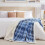 Κουβέρτα Sherpa Plaid (60"x70"), Μπλε Αφράτη, Χνουδωτή, Μαλακή Φλις Κουβέρτα από Μικροΐνες 7