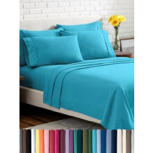 Mikrofaser-Bettwäscheset (Queen-Size), 6-teilig, tiefe Taschen