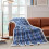 Κουβέρτα Sherpa Plaid (60"x70"), Μπλε Αφράτη, Χνουδωτή, Μαλακή Φλις Κουβέρτα από Μικροΐνες 8