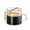 Copos de dose de café expresso com bico duplo, em vidro transparente e com alça. 3