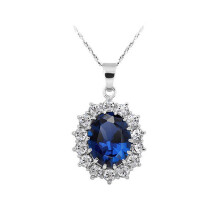 Collana Hartty, set di gioielli speciali con strass e zaffiri finti per la vita di tutti i giorni, collana