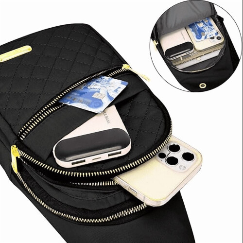 Bolsa transversal com alça ajustável e resistente à água 1