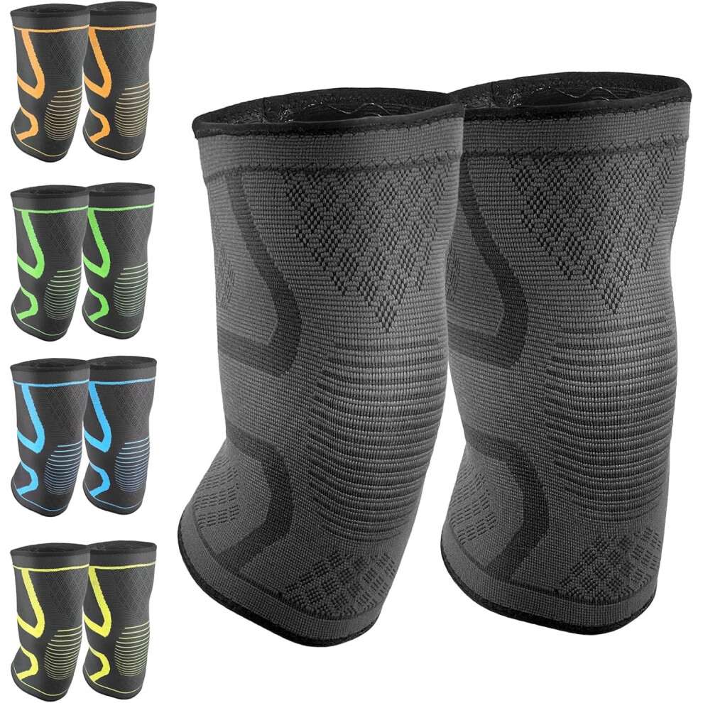 Compression Knee Braces 2-Pack for Support and Recovery