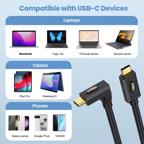 Ανασυρόμενο καλώδιο USB4Type-C, μεταφορά δεδομένων Thunderbolt 40Gbps και καλώδιο γρήγορης 2