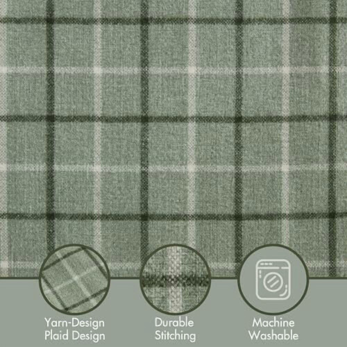 Πάνελ κουρτίνας Anaheim Plaid, με επένδυση από φλις, 50" Π x 108" Μ 1