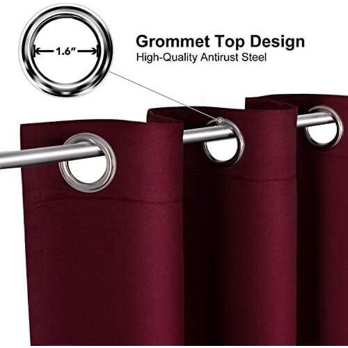 Tende oscuranti con occhielli, 42x63 pollici, set da 2 2