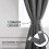 Light Grey Blackout Curtains 42x54 in, Silver Wave Dots, 4