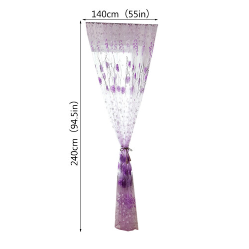 1 Κουρτίνα 55''X94.5'' Διακοσμητικό παραθύρου με συστάδες λουλουδιών από τούλι, τούλι 2