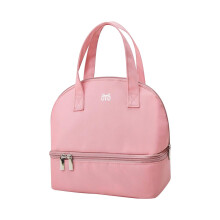 Bolsa térmica para leche materna – Capacidad para 6 biberones, doble capa, ideal para viajes, trabajo y picnics (rosa) – Compatible con la