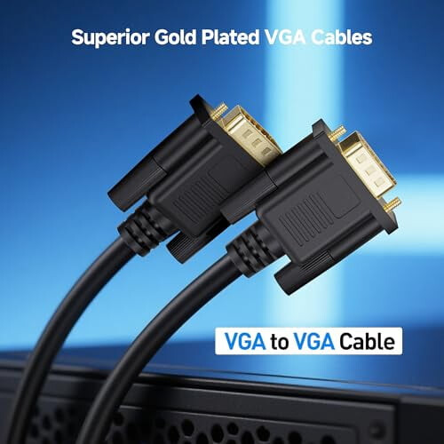 Cable VGA macho a macho con núcleos de ferrita, 4,5 m 1