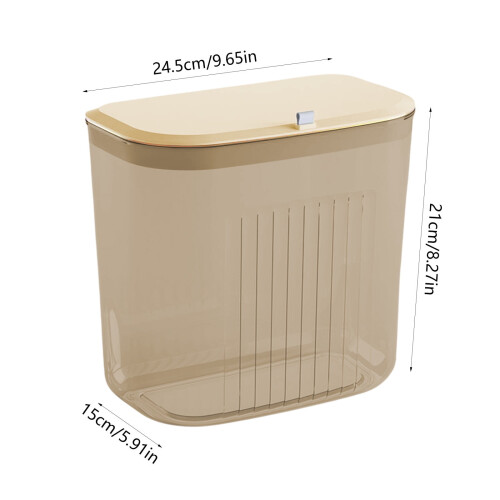 Hanging Storage Box for Cabinet Door Transparent Plastic 2
