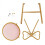 Chaise papillon rose foncé rose clair 1 pièce 6