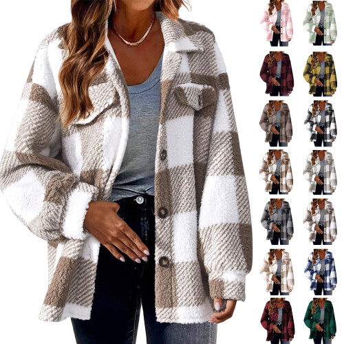 Vinterjackor för kvinnor Höst- och vintermode Lång trenchcoat Rak kofta Knappficka Ytterjacka