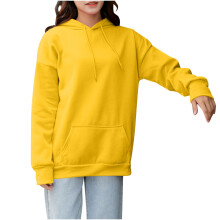 Sweatshirt met lange mouwen voor dames, effen kleur, casual, verkrijgbaar in de maten S-4XL.