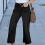 Γυναικείο τζιν Lenago Bootcut με φαρδιά μπατζάκια, ψηλόμεσο, ελαστικό, ίσιο, κουμπωτό, 5